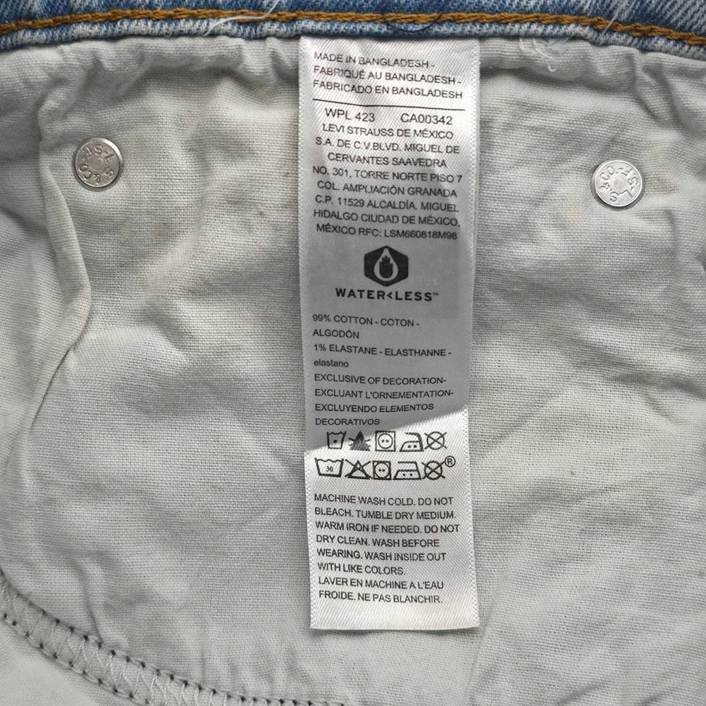 Levi Strauss Signature Regular Fit Jeans Big Tall Mens 50x30 Light Stonewash NWT
